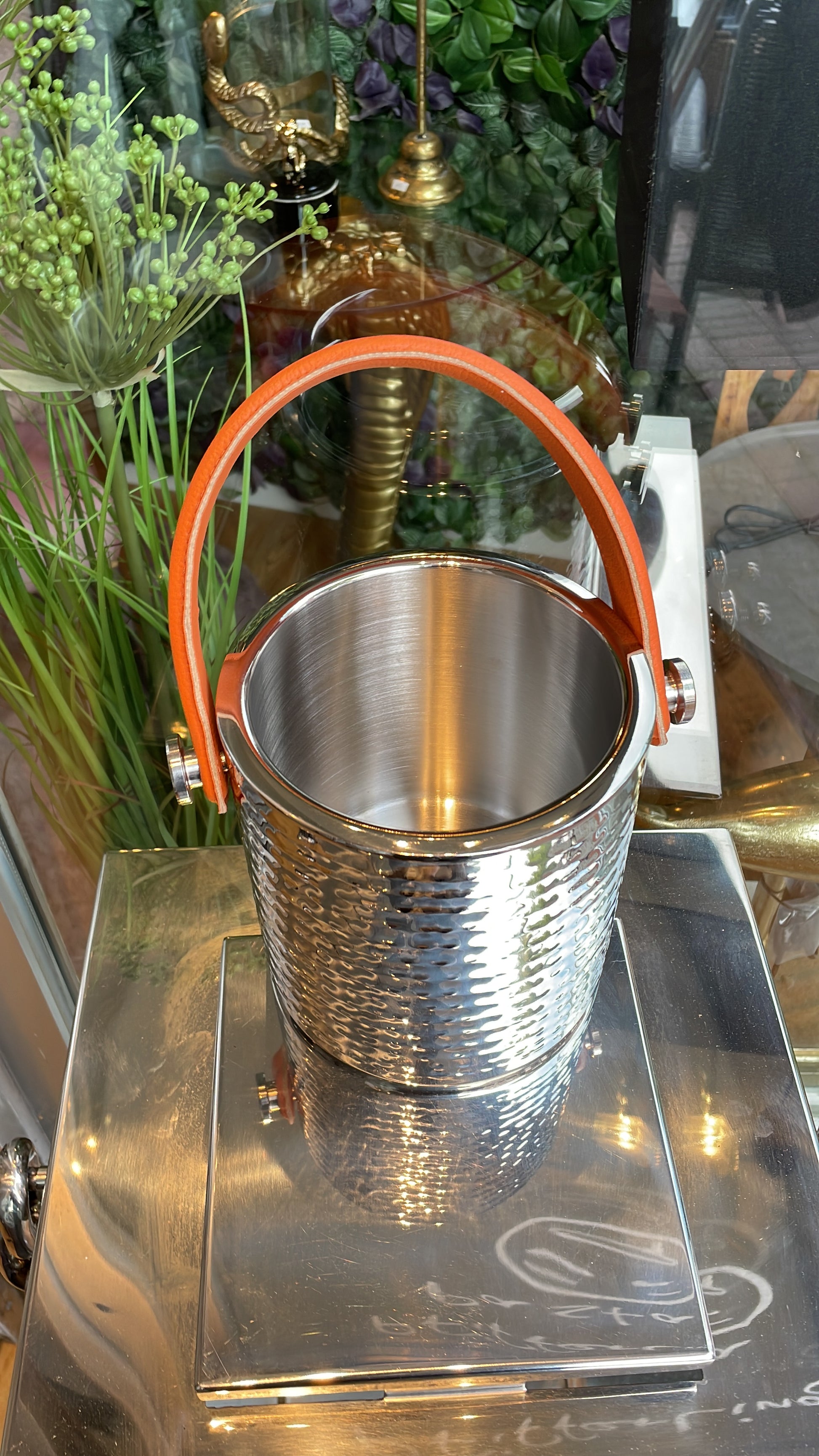 Eiskühler „Steel & Leather“ - Deko Café Living Provence