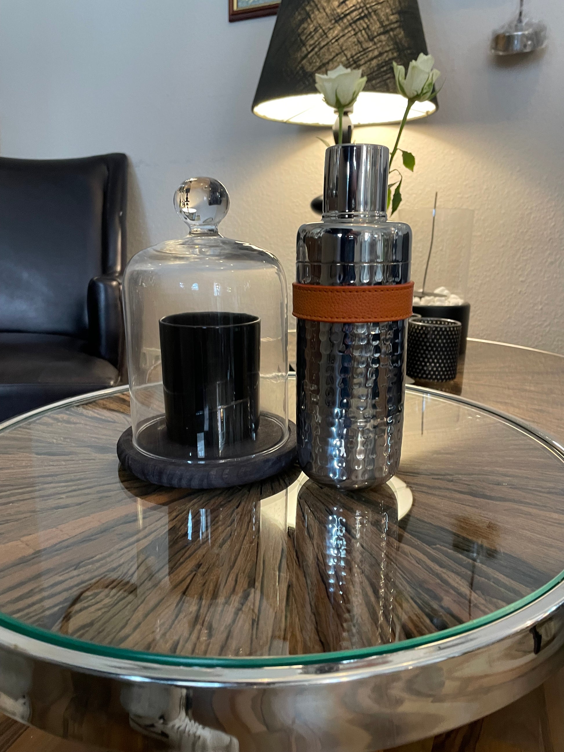 Cocktailshaker „Steel & Leather“ - Deko Café Living Provence