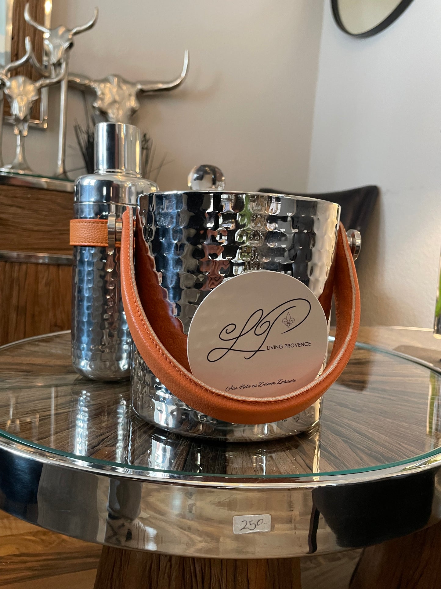 Eiskühler „Steel & Leather“ - Deko Café Living Provence