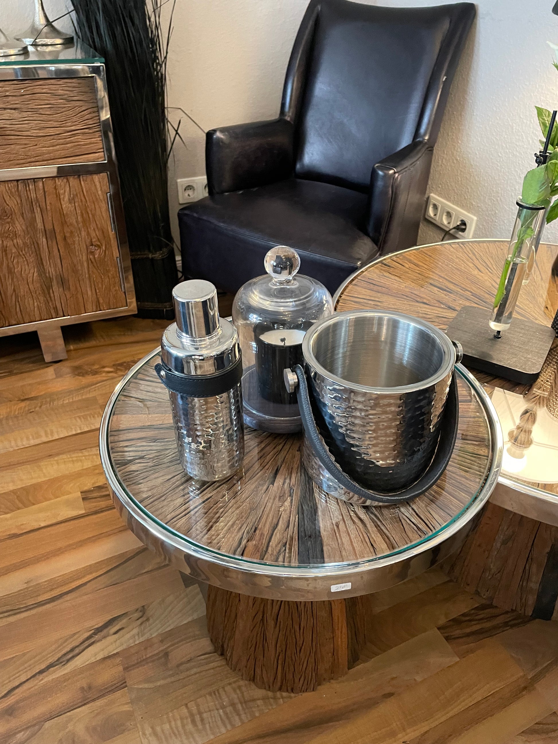 Cocktailshaker „Steel & Leather“ - Deko Café Living Provence