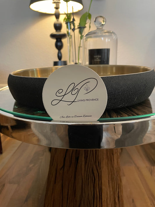 Tablett „Noir & Gold“ - Deko Café Living Provence