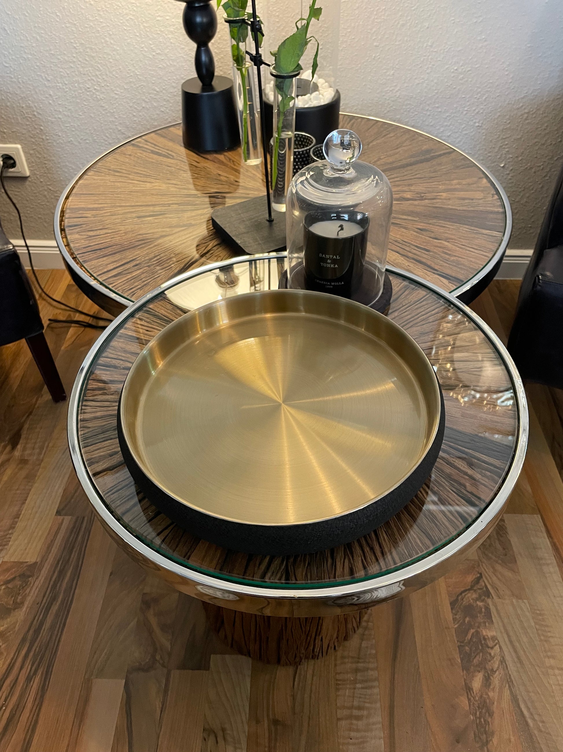 Tablett „Noir & Gold“ - Deko Café Living Provence