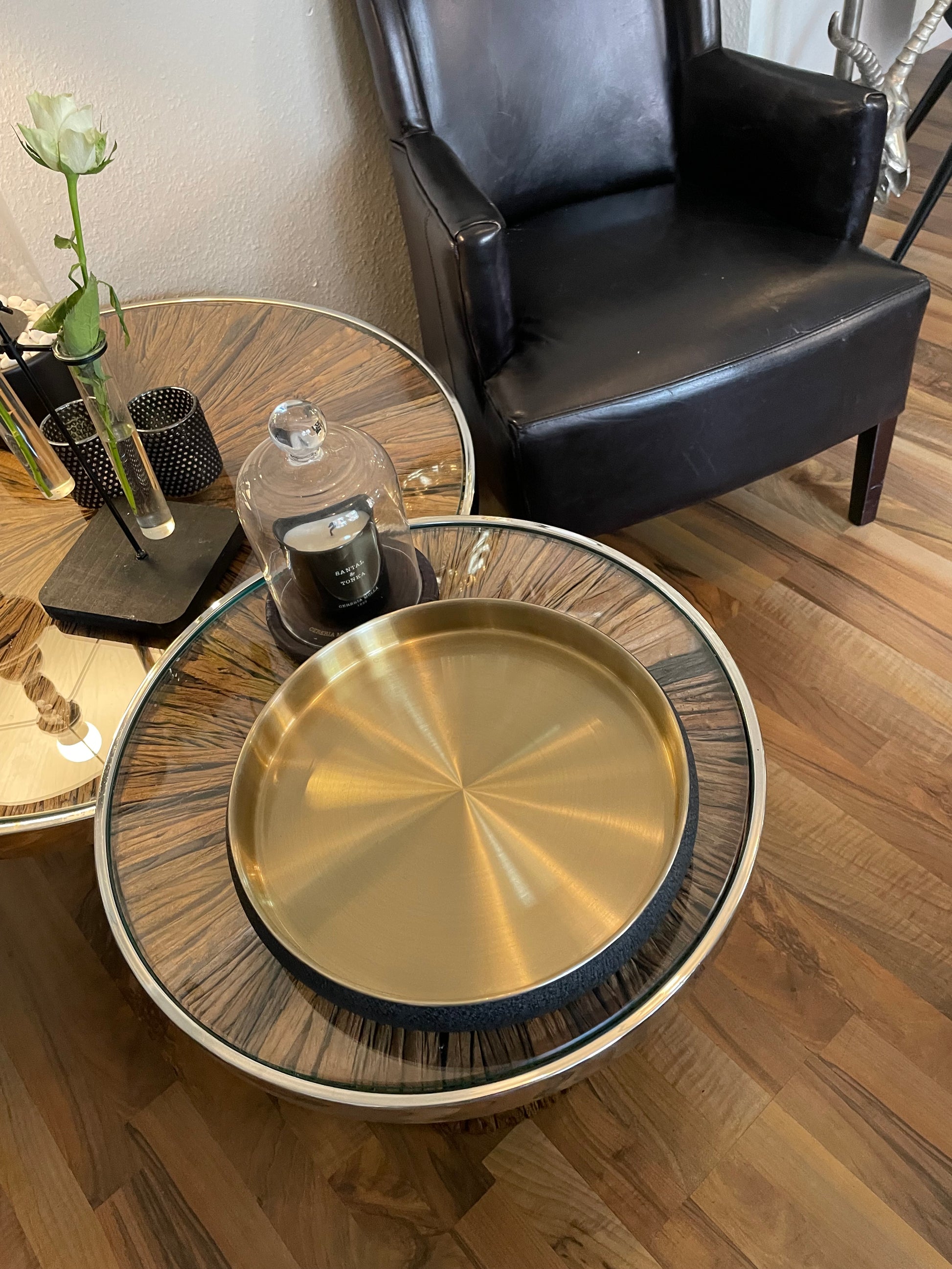 Tablett „Noir & Gold“ - Deko Café Living Provence