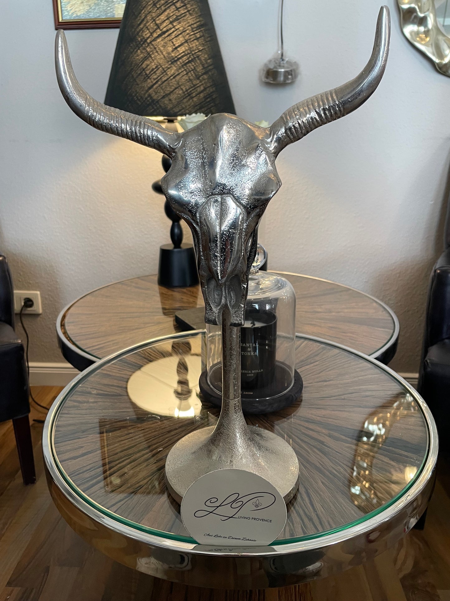 „Bull Skull“ Skulptur - Deko Café Living Provence