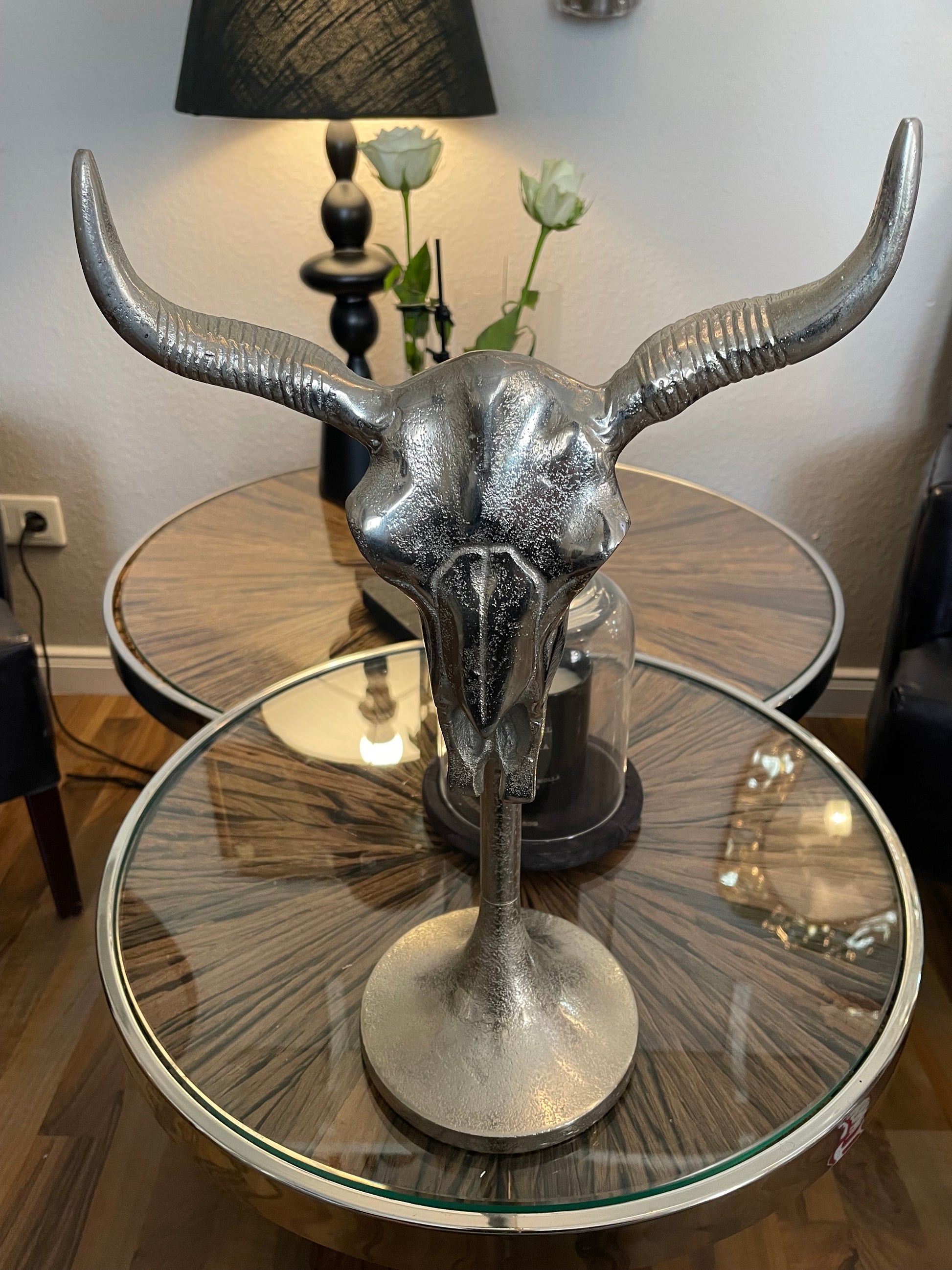 „Bull Skull“ Skulptur - Deko Café Living Provence