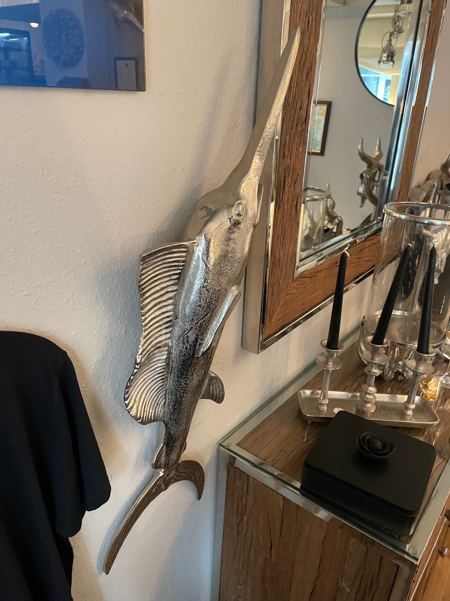 Wandskulptur „Schwertfisch“ - Deko Café Living Provence