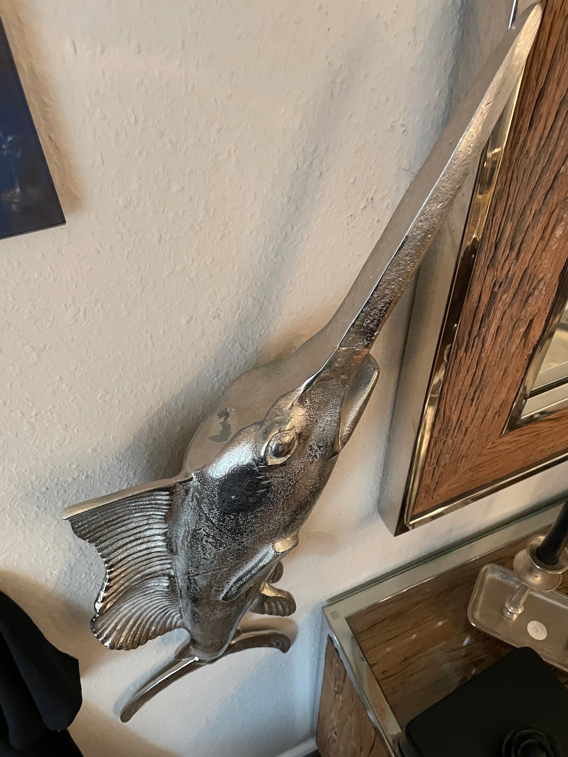 Wandskulptur „Schwertfisch“ - Deko Café Living Provence