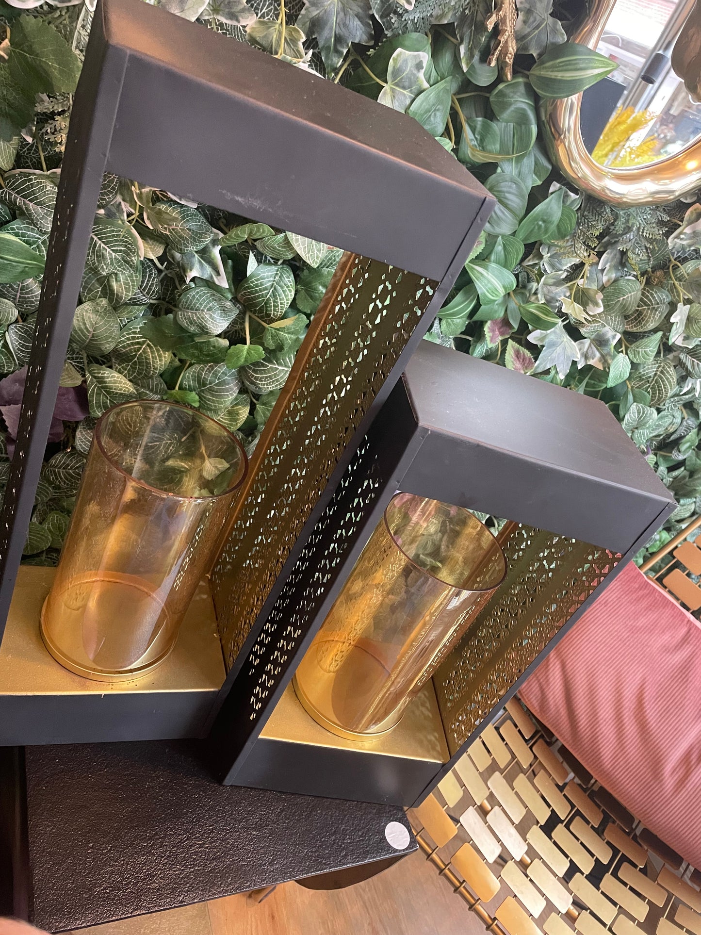 Windlichter „Noir & Or“ - Deko Café Living Provence