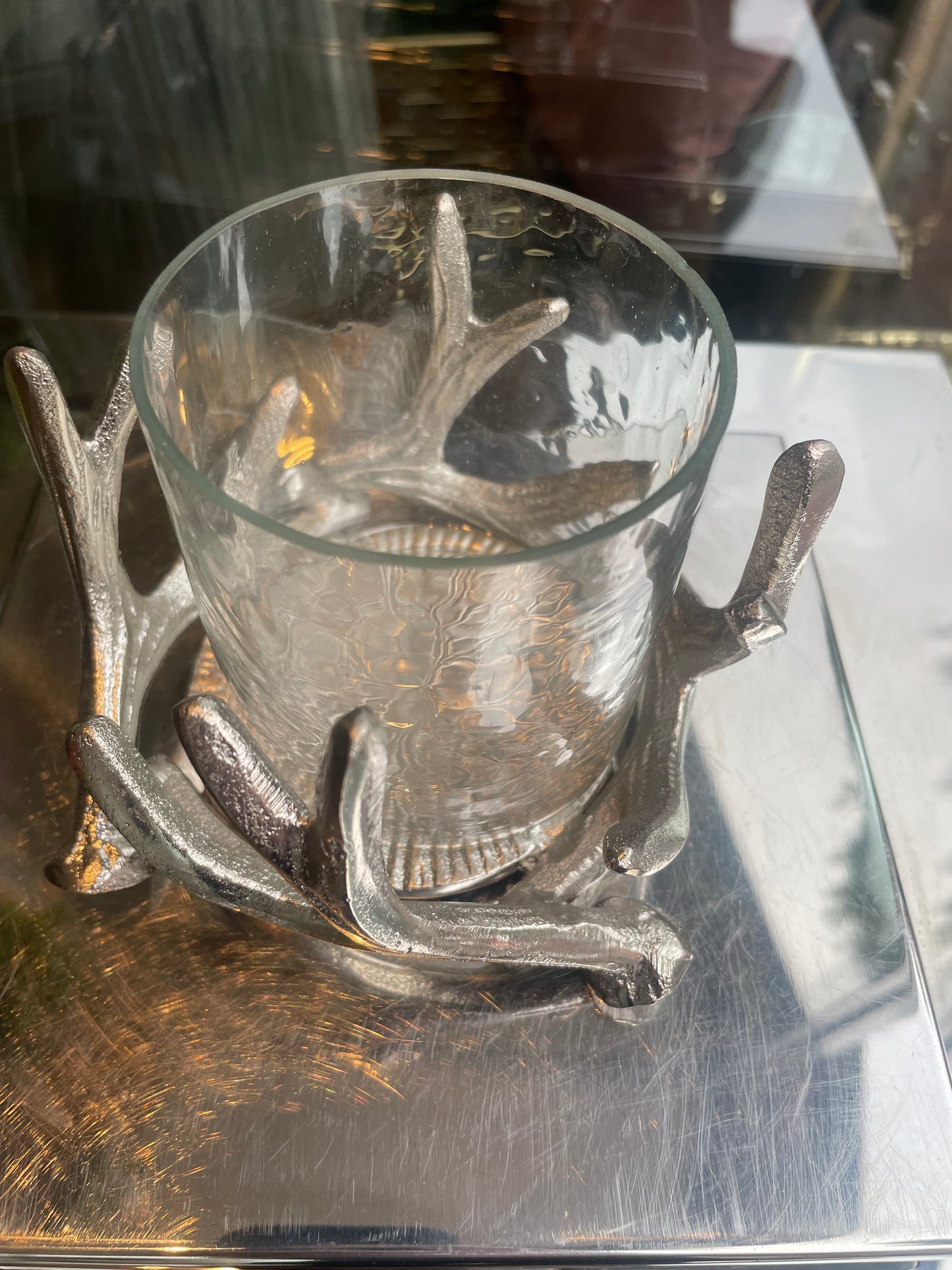 Windlicht Silber  „Wild Light“ - Deko Café Living Provence