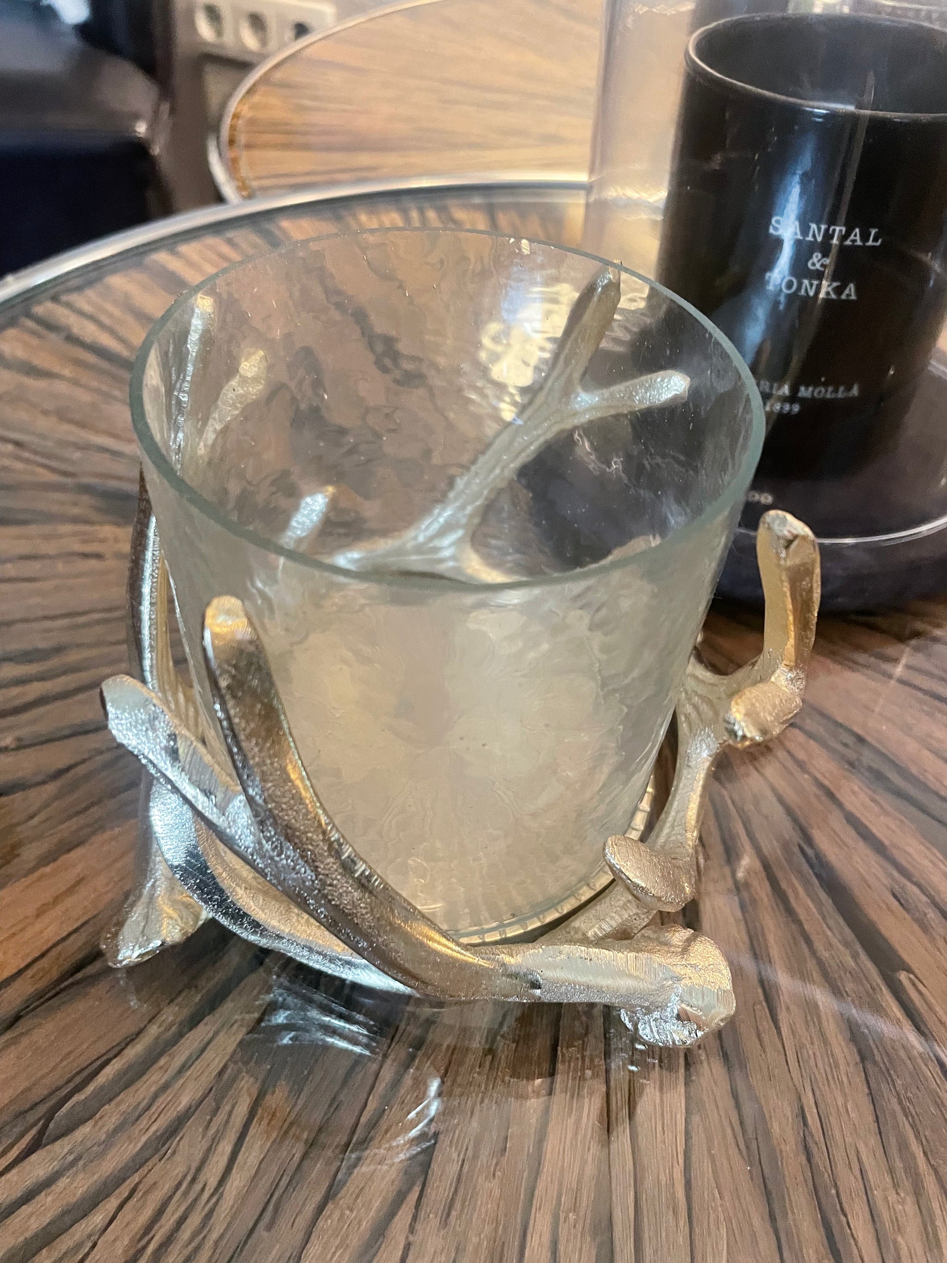 Windlicht Gold  „Wild Light“ - Deko Café Living Provence