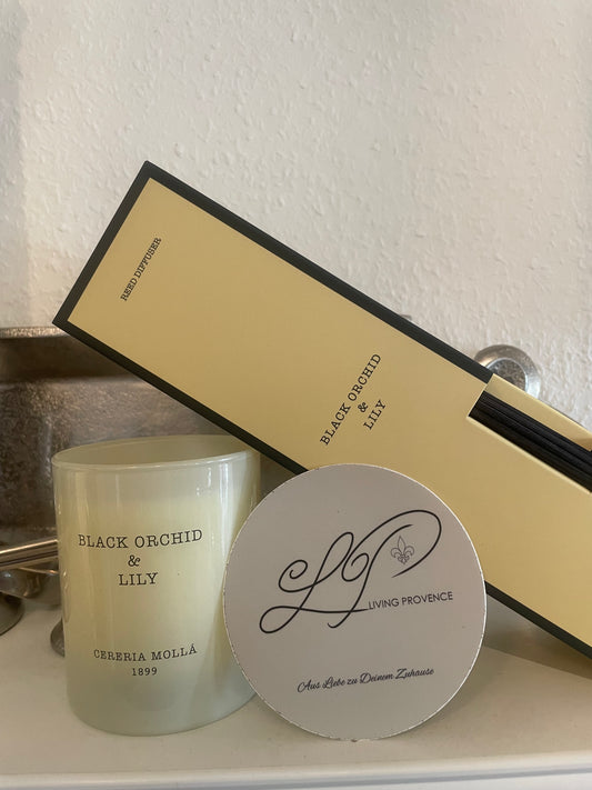 Raumduft „Black Orchid & Lily“ von Cereria Mollá - Deko Café Living Provence