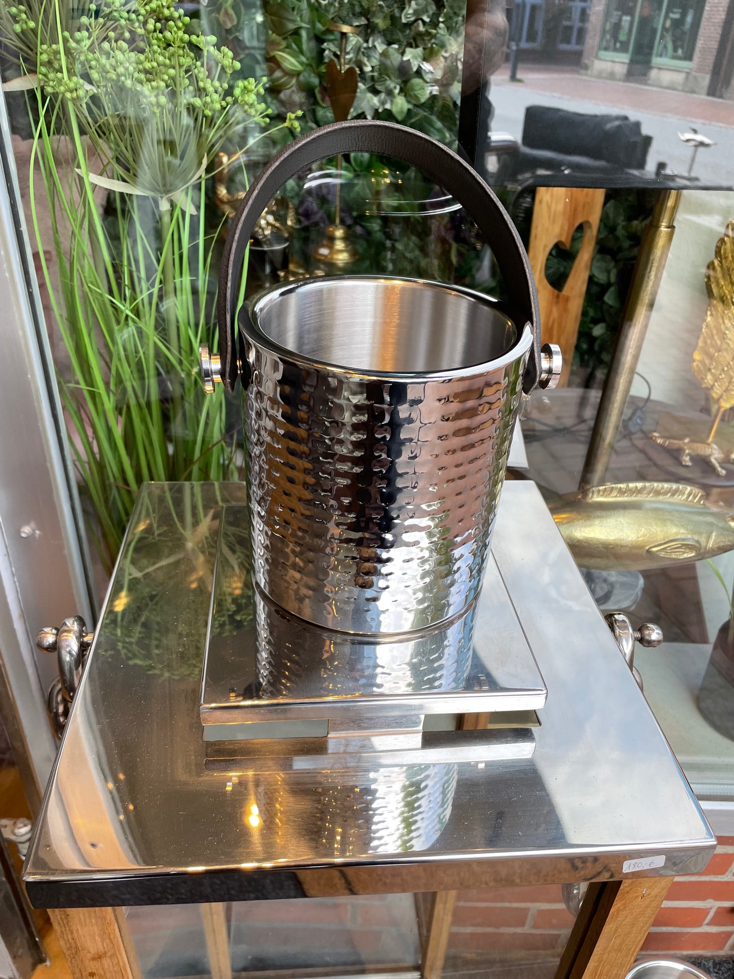 Eiskühler „Steel & Leather“ - Deko Café Living Provence