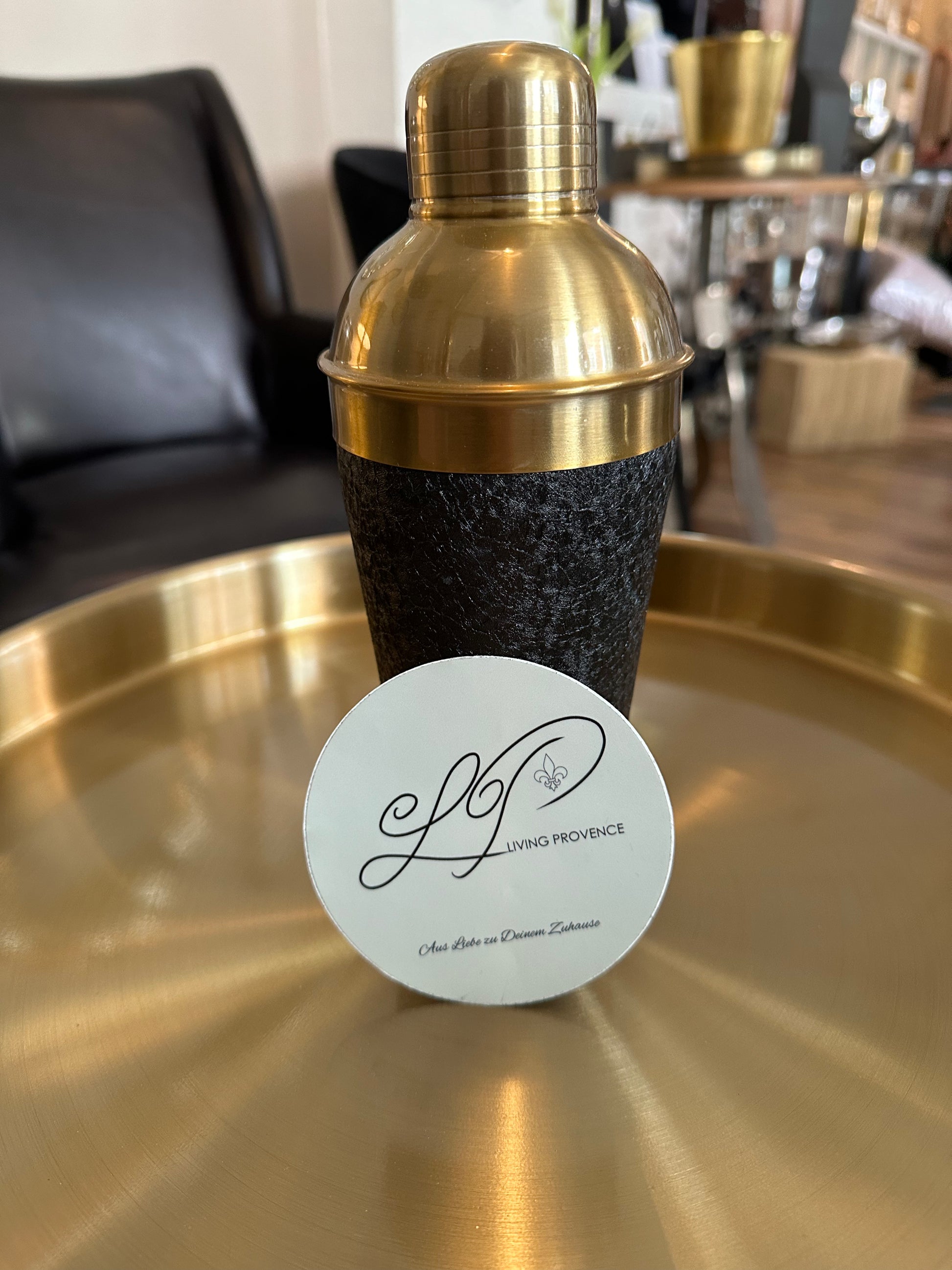 Cocktailshaker „Noir & Gold“ - Deko Café Living Provence