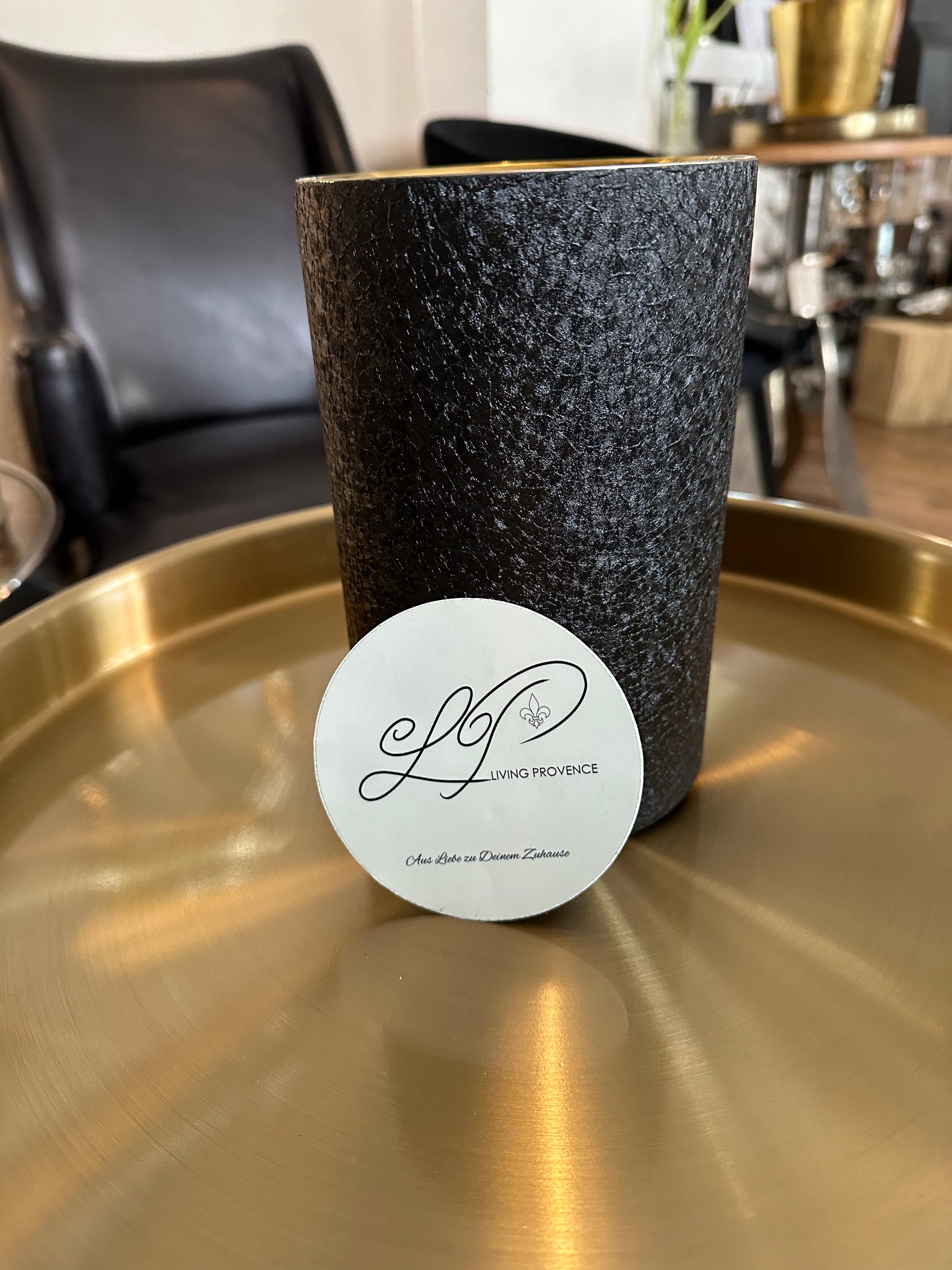 Weinkühler „Noir & Gold“ - Deko Café Living Provence