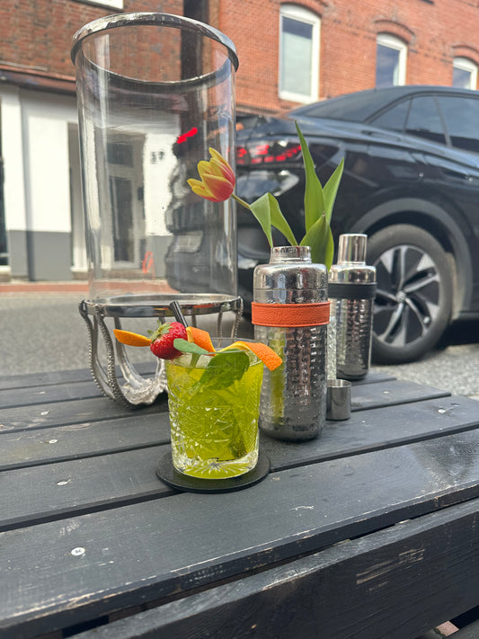 Cocktailshaker „Steel & Leather“ - Deko Café Living Provence