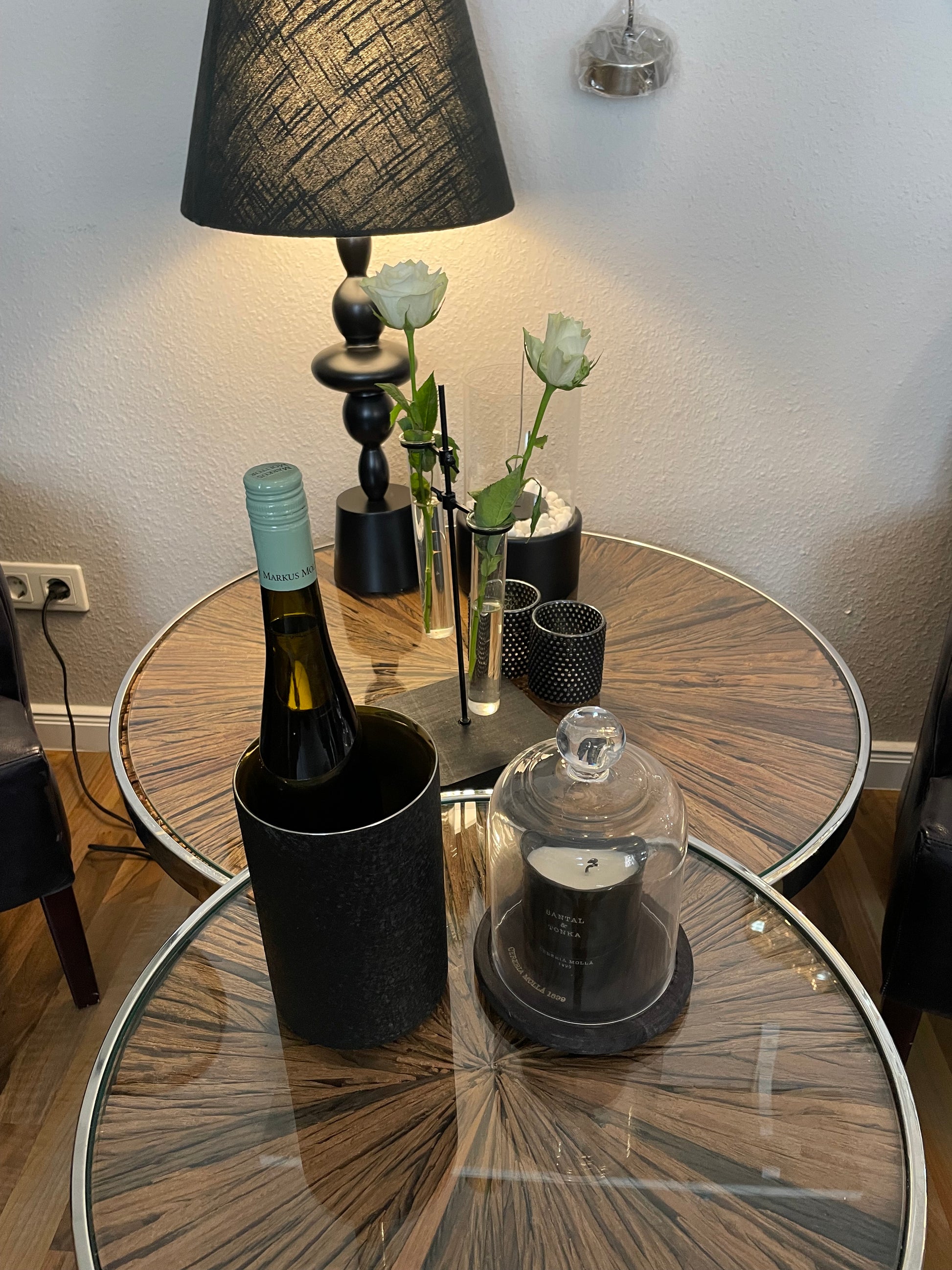 Weinkühler „Noir & Gold“ - Deko Café Living Provence