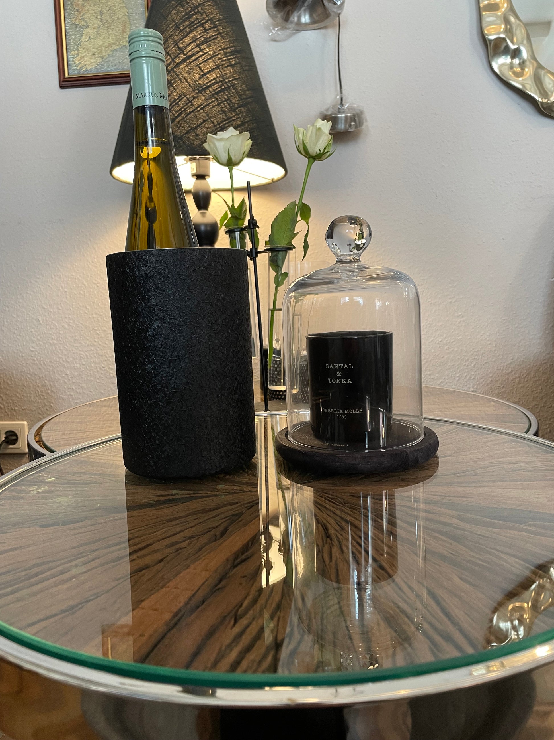 Weinkühler „Noir & Gold“ - Deko Café Living Provence