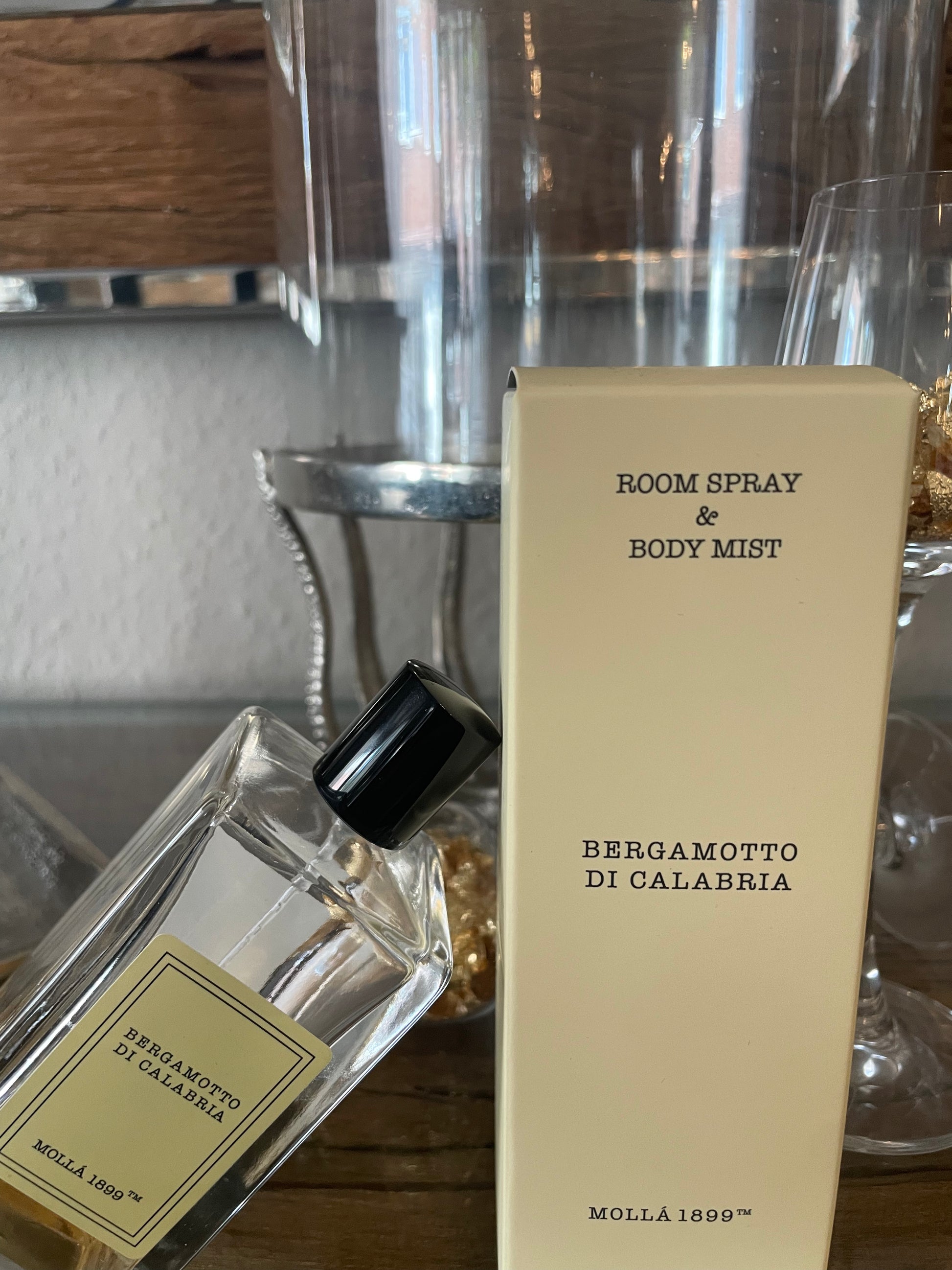 Edler Glasflakon mit 100 ml Duftspray – Bergamotte-Zitrusnote