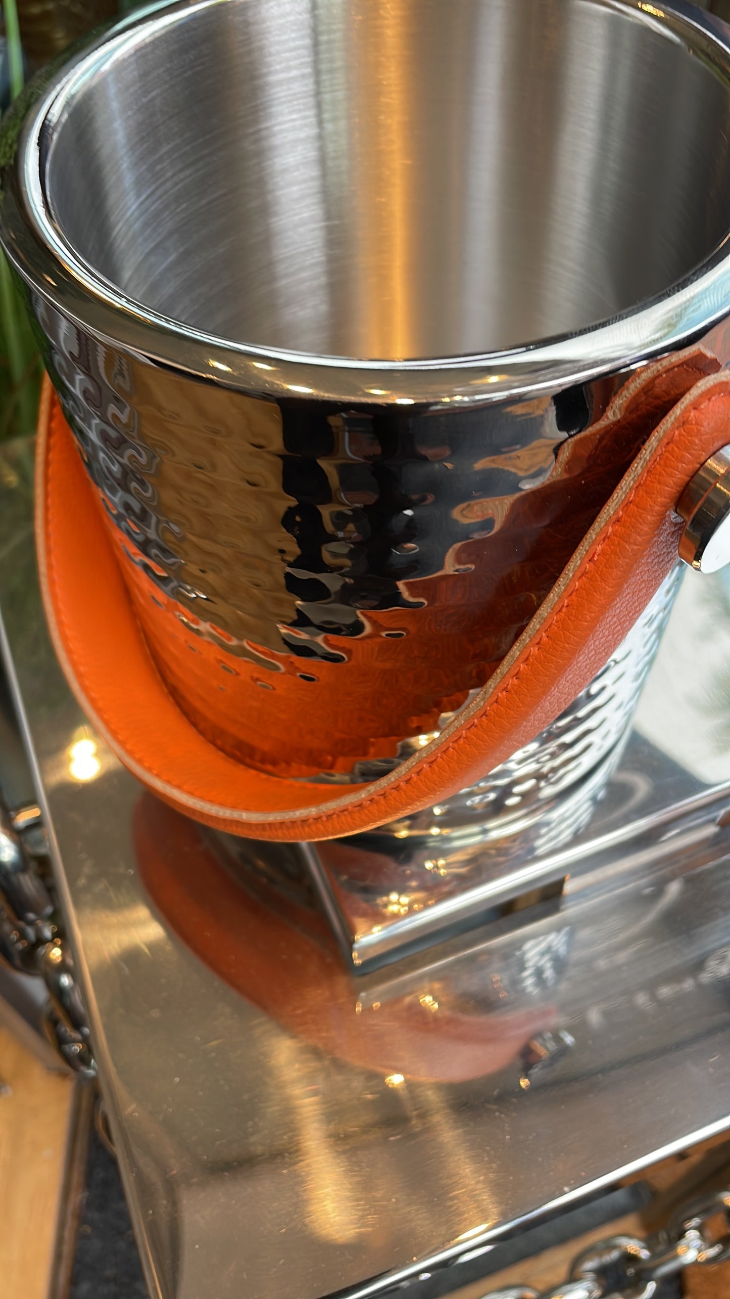 Eiskühler „Steel & Leather“ - Deko Café Living Provence 