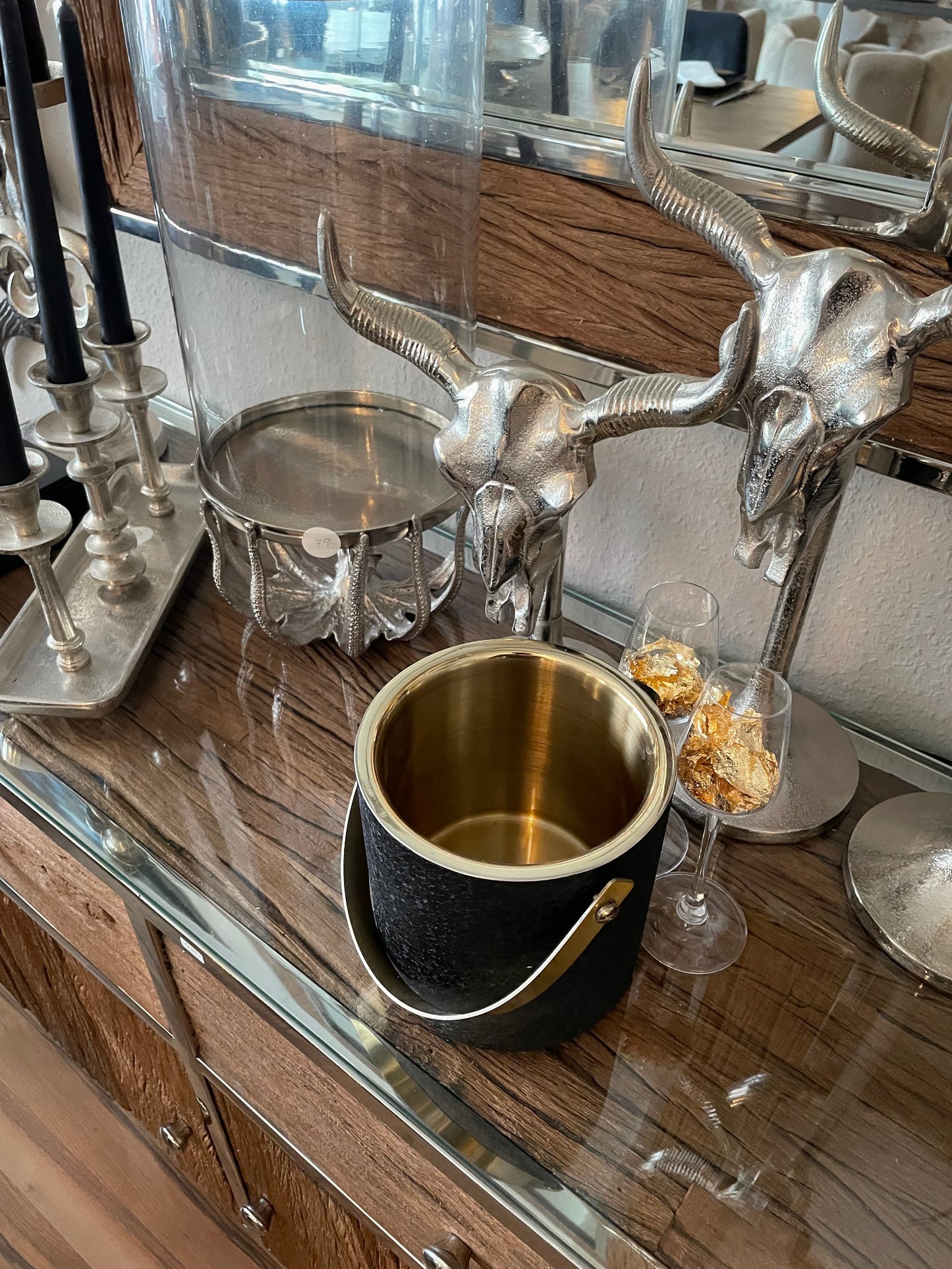 Eiskühler „Noir & Gold“ - Deko Café Living Provence 