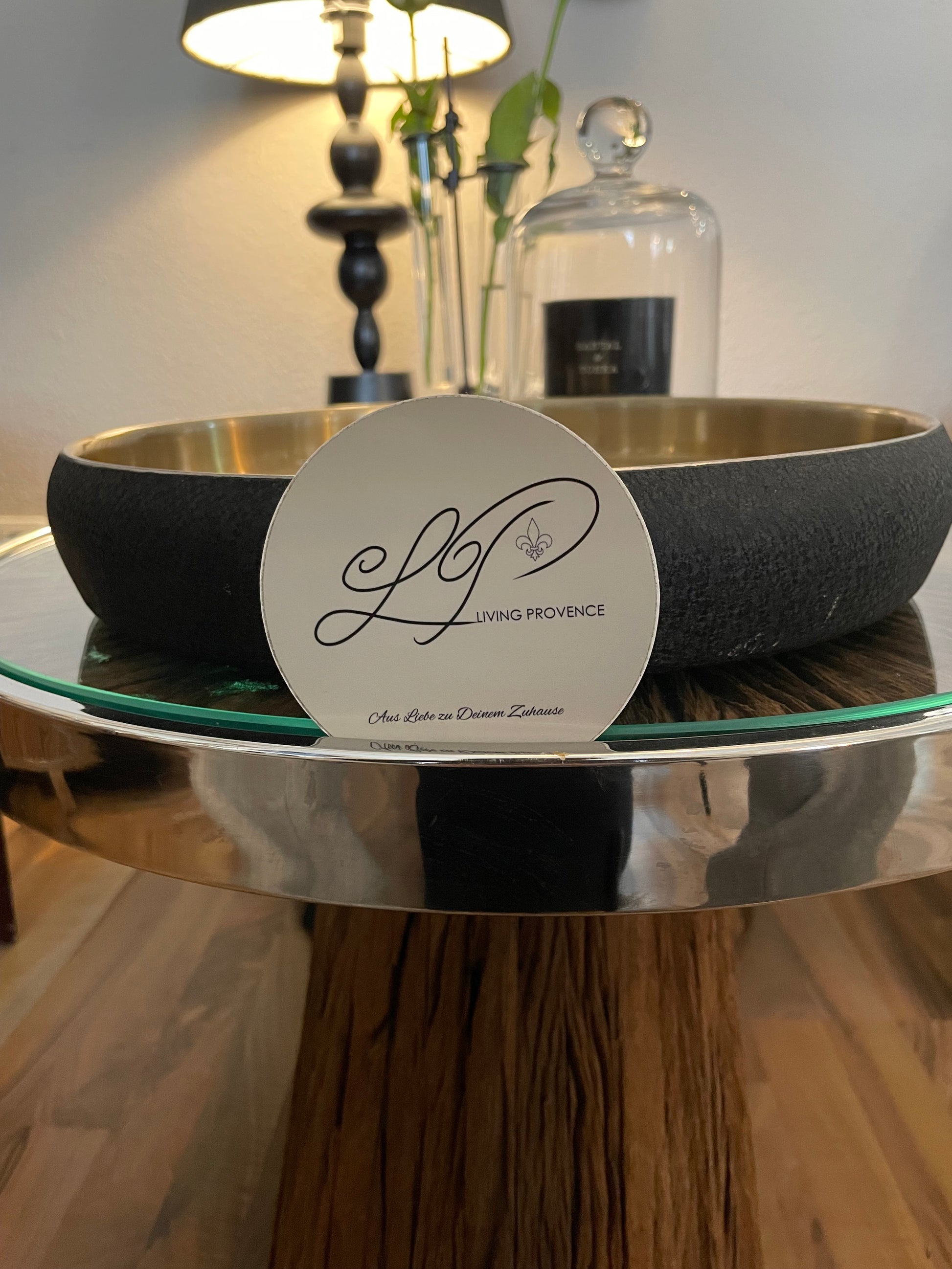 Tablett „Noir & Gold“ - Deko Café Living Provence 