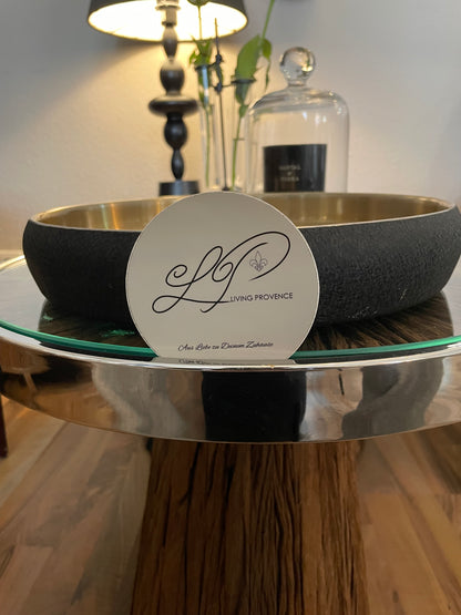 Tablett „Noir & Gold“ - Deko Café Living Provence 