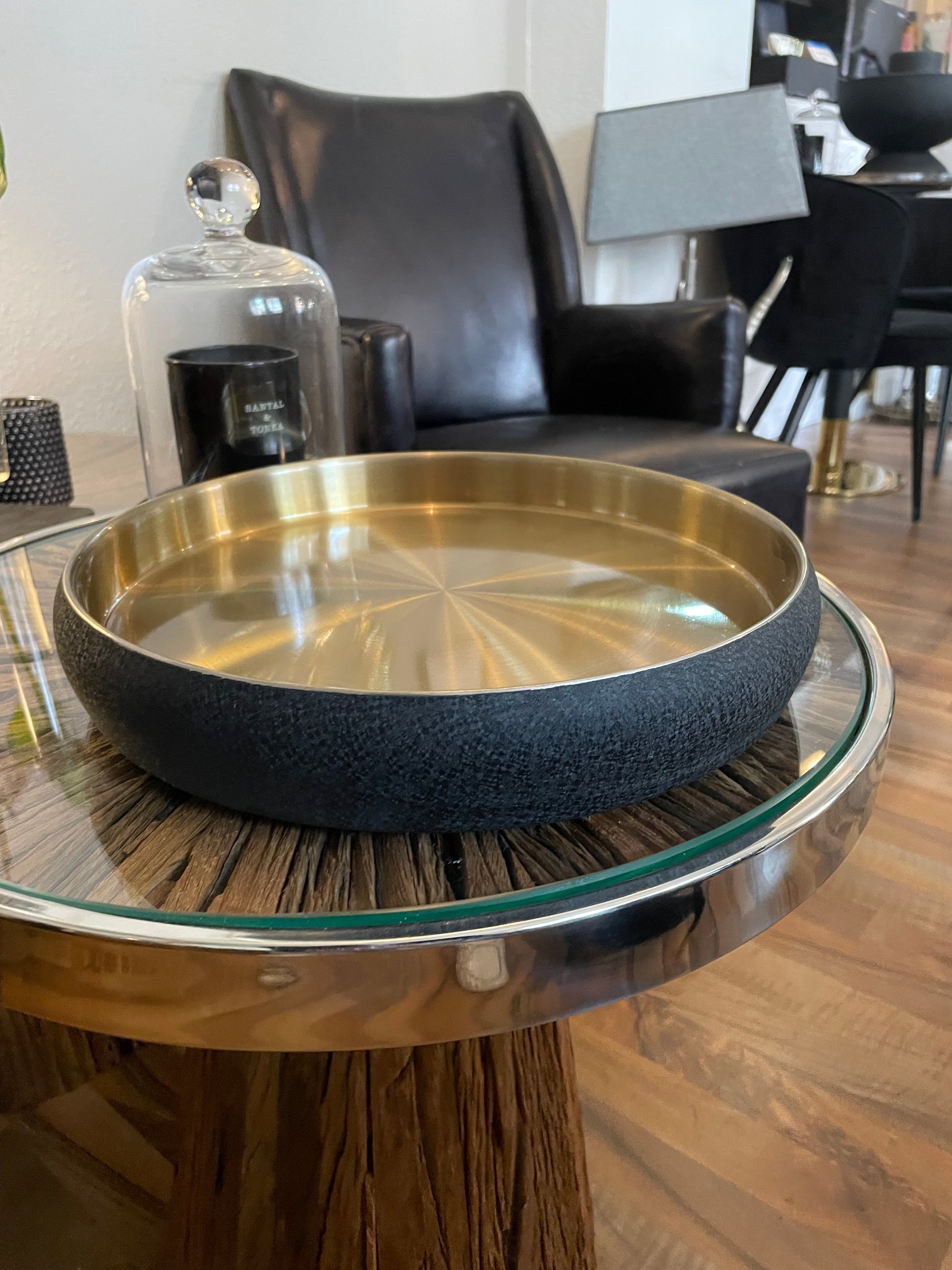 Tablett „Noir & Gold“ - Deko Café Living Provence 