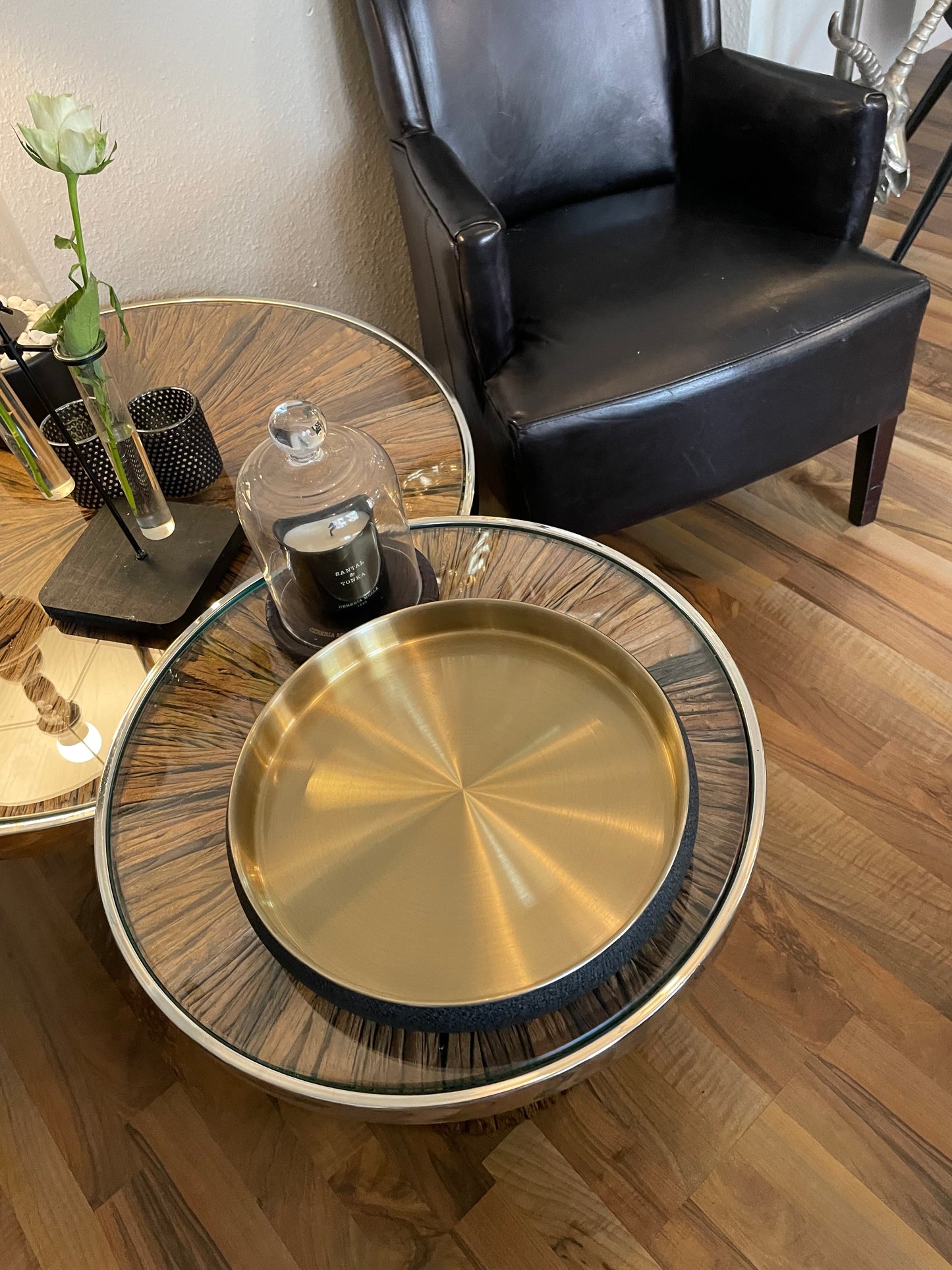 Tablett „Noir & Gold“ - Deko Café Living Provence 