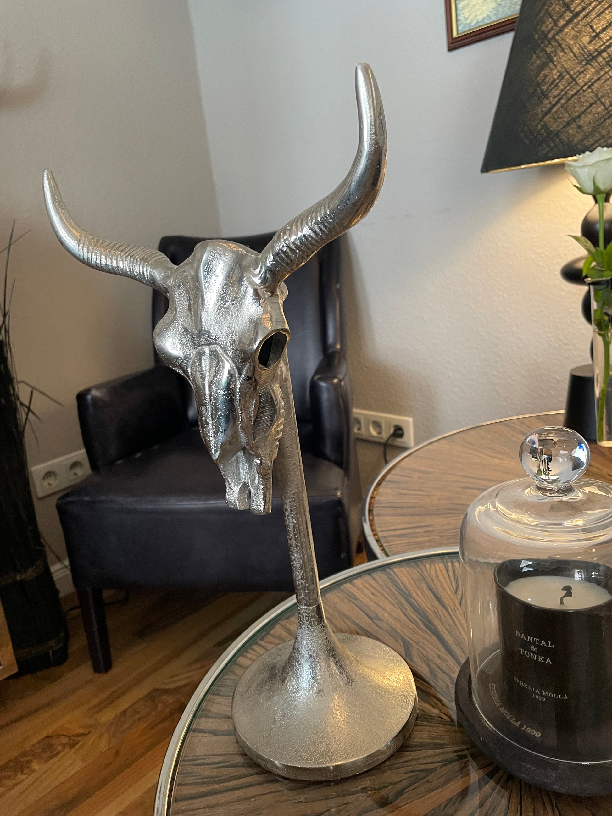 „Bull Skull“ Skulptur - Deko Café Living Provence 
