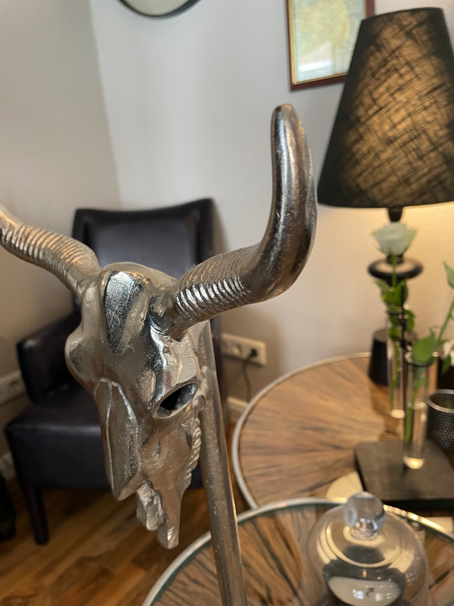 „Bull Skull“ Skulptur - Deko Café Living Provence 