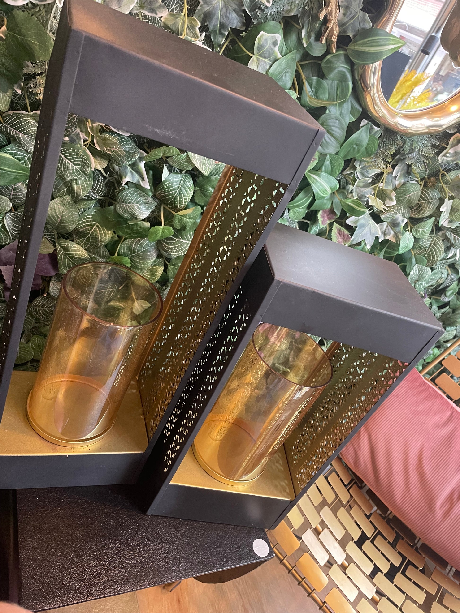 Windlichter „Noir & Or“ - Deko Café Living Provence 