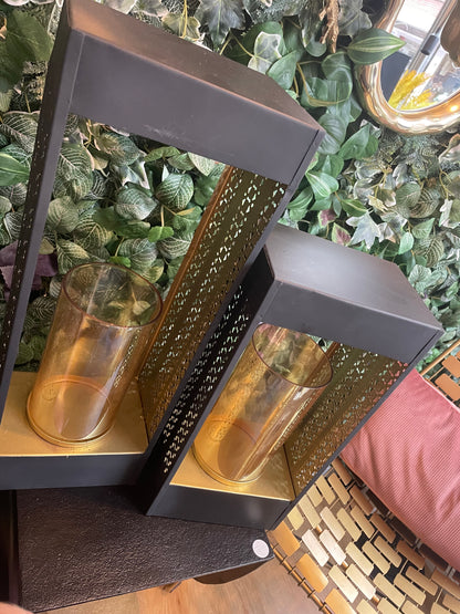 Windlichter „Noir & Or“ - Deko Café Living Provence 