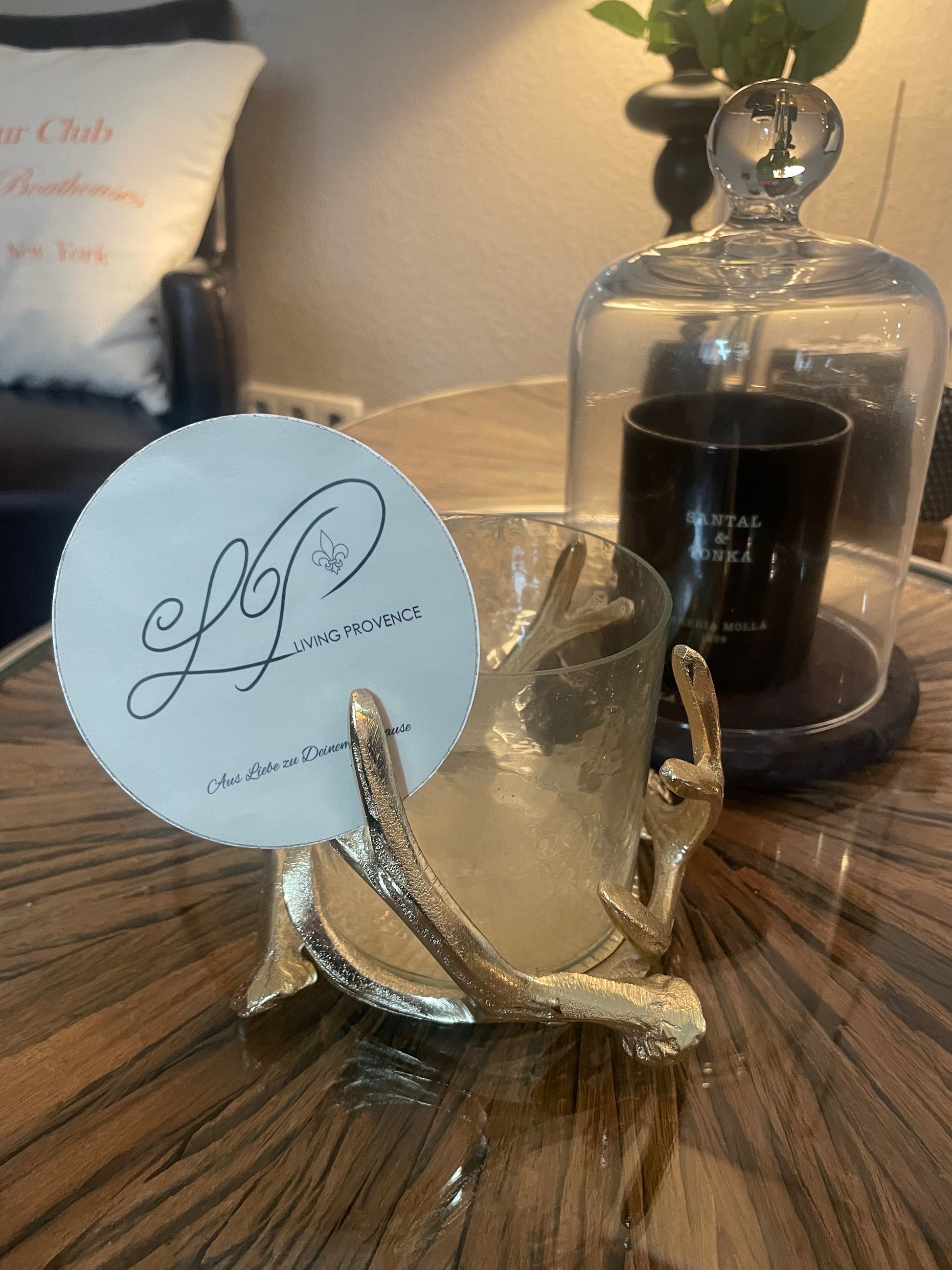 Windlicht Gold  „Wild Light“ - Deko Café Living Provence 