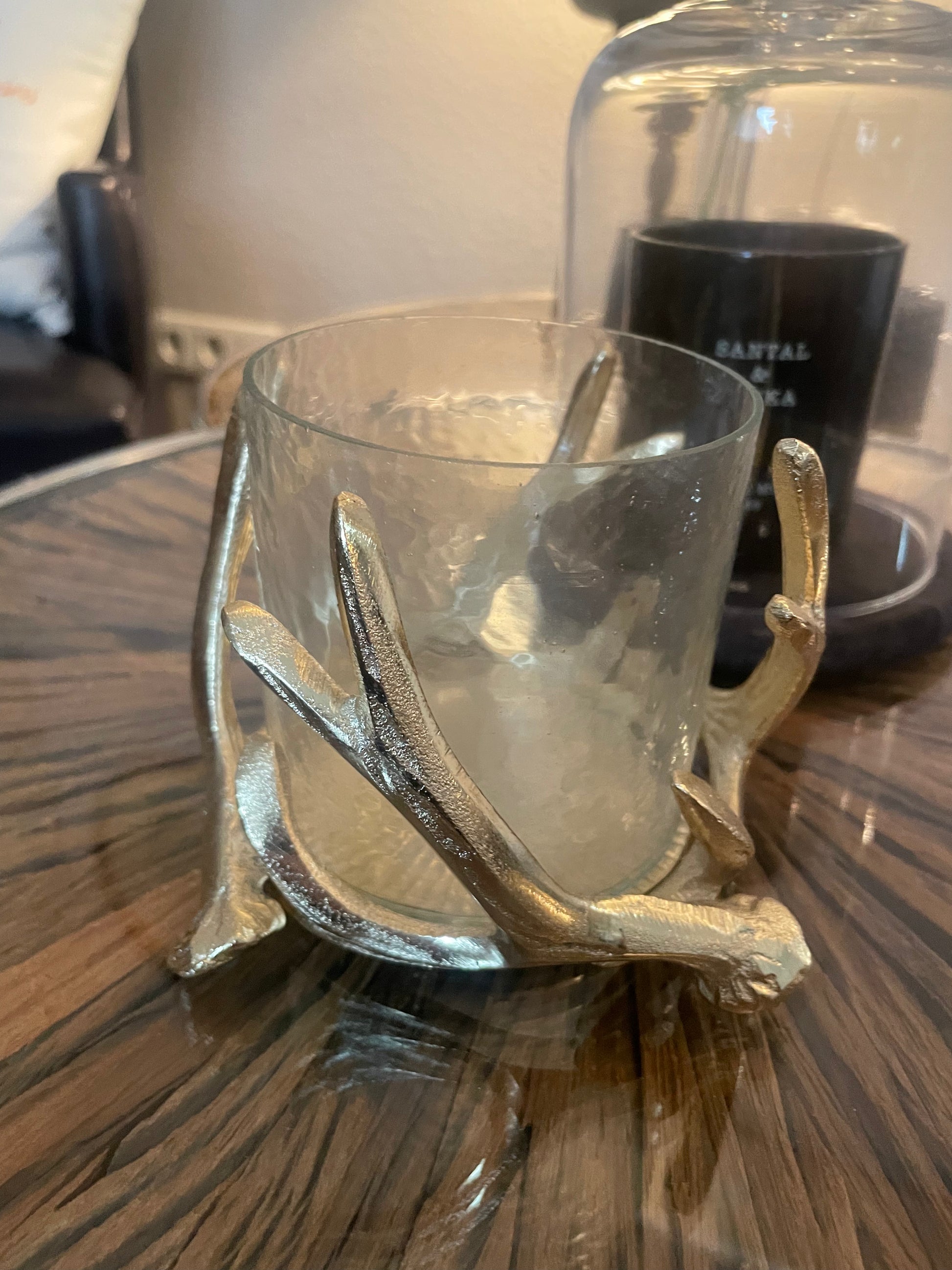 Windlicht Gold  „Wild Light“ - Deko Café Living Provence 