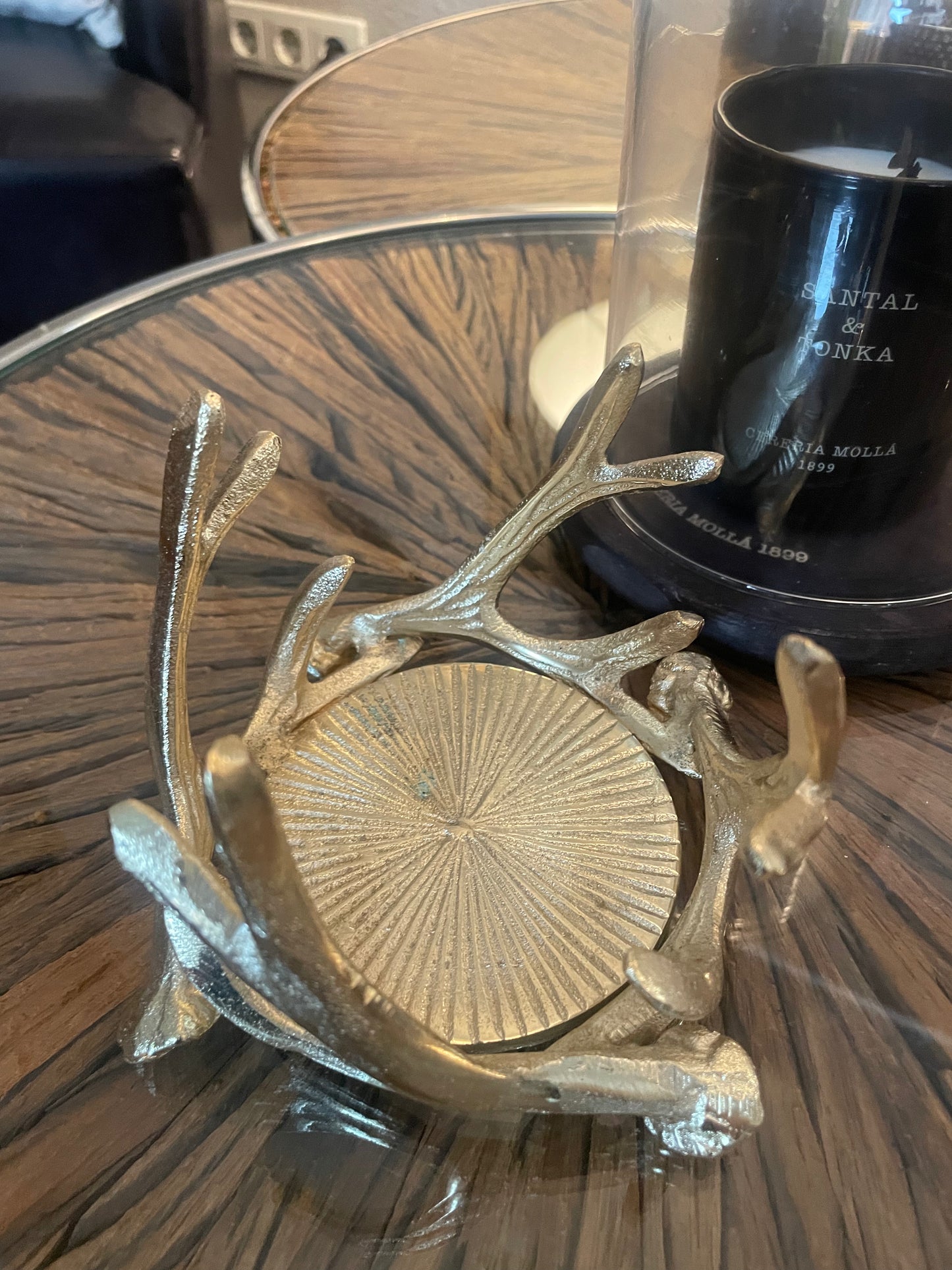 Windlicht Gold  „Wild Light“ - Deko Café Living Provence 