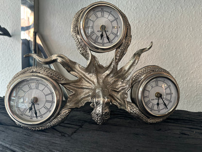 Dekoskulptur „Octopus Clock“ - Deko Café Living Provence 