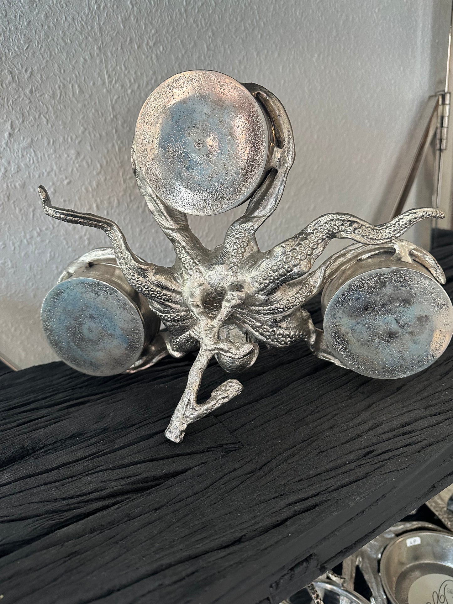 Dekoskulptur „Octopus Clock“ - Deko Café Living Provence 