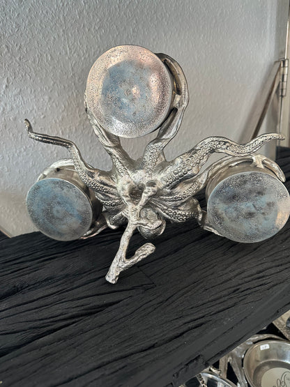 Dekoskulptur „Octopus Clock“ - Deko Café Living Provence 