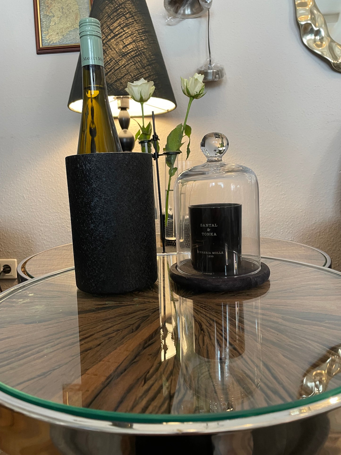 Weinkühler „Noir & Gold“ - Deko Café Living Provence 